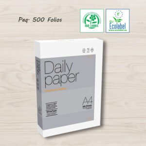 Papel DAILY 80gr. Din-A4, Paquete 500 Hojas.