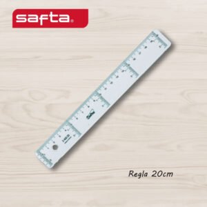 Regla Plástico 20 cm plana.