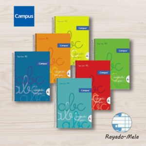 Bloc Espiral A4 PP 80H 90gr. CAMPUS-MELA.