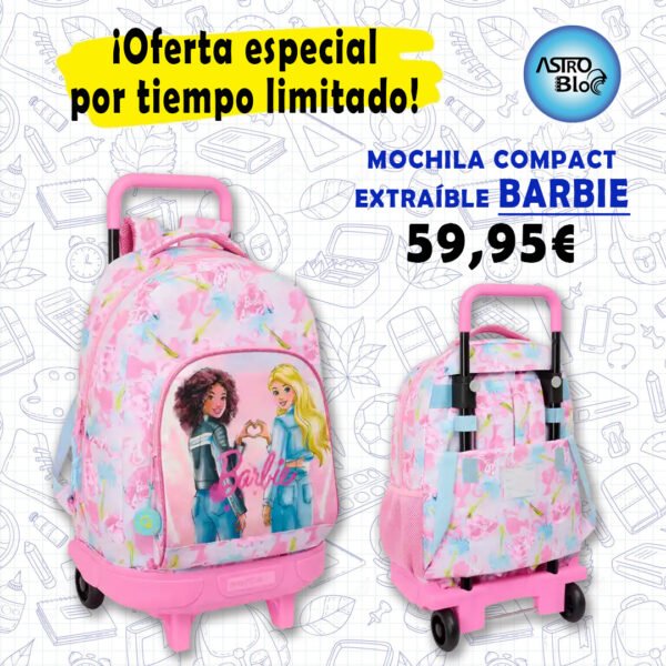Mochila Compact BARBIE. SAFTA.
