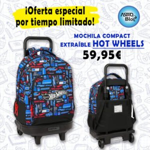Mochila Compact Hot Wheels. SAFTA.