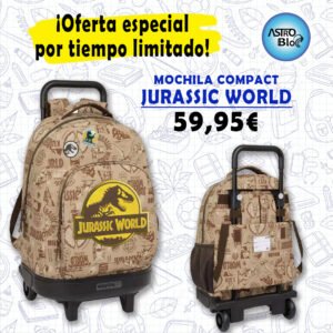 Mochila Compact Jurassic World. SAFTA.