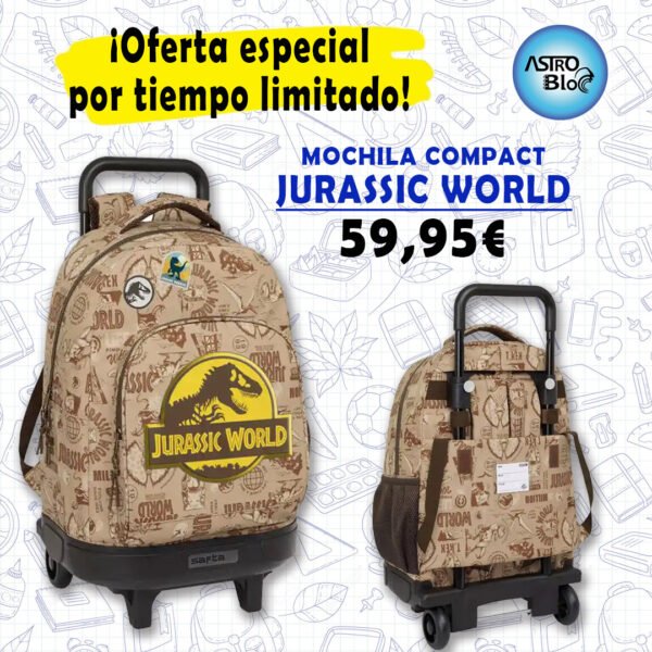Mochila Compact Jurassic World. SAFTA.