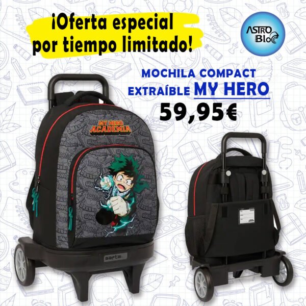Mochila Compact My Hero Academia. SAFTA.