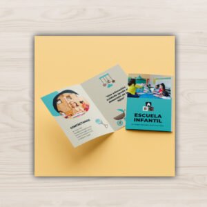 Folleto A4 (210x297mm) Plegado Central. 1500 Unds.